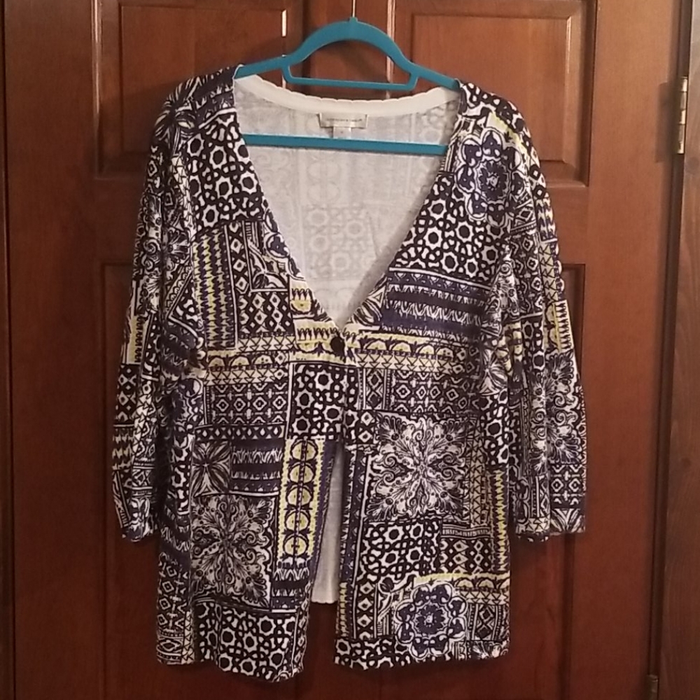 Christopher & Banks one button cardigan